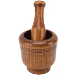 Vitlökskvarnskål Jujube Trä Örtkrossskål Multipurpose Kryddblandningskvarn för hushållsrestaurang