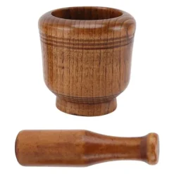 Vitlökskvarnskål Jujube Trä Örtkrossskål Multipurpose Kryddblandningskvarn för hushållsrestaurang