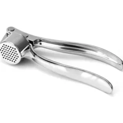 Vitlökspressar-Vitlökspress - Professionell - Zinklegering/rostfritt stål - Ergonomisk - Enkel rengöring - Silver