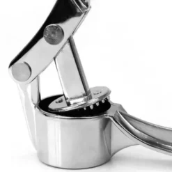 Vitlökspressar-Vitlökspress - Professionell - Zinklegering/rostfritt stål - Ergonomisk - Enkel rengöring - Silver