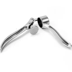 Vitlökspressar-Vitlökspress - Professionell - Zinklegering/rostfritt stål - Ergonomisk - Enkel rengöring - Silver