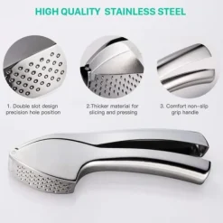 Vitlökspress - Professionell - Zinklegering - Enkel rengöring - Ergonomisk design - 15,8 cm