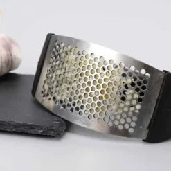 Vitlökspressar-Vitlökspress i Stål – Garlic Press Handtag – Svart