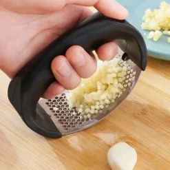Vitlökspressar-Vitlökspress i Stål – Garlic Press Handtag – Svart
