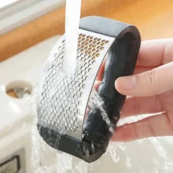 Vitlökspressar-Vitlökspress i Stål – Garlic Press Handtag – Svart