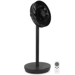 Vonroc Fläktar-BREEZE Sladdlös Fläkt – Tyst < 44 dB – 24 hastigheter – 3 vindlägen – Bord- & golvmodell – Touchpanel & fjärrkontroll – Svart