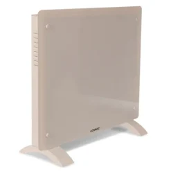 Vonroc Värmeelement-Elvärmare 1000W – Glaspanel & WiFi | För rum upp till 12 m² | Timer & termostat | Beige