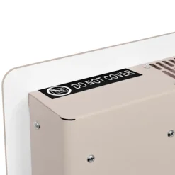 Vonroc Värmeelement-Elvärmare 1000W – Glaspanel & WiFi | För rum upp till 12 m² | Timer & termostat | Beige