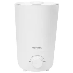 Vonroc Luftfuktare-Luftfuktare 2,6L | Ultrasonic | 360° Roterbart Munstycke, Automatisk Avstängning | Vit