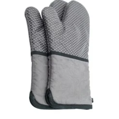 Värmebeständiga Mikrovågshandskar i Silikon med Mesh - Halkfria, Anti-Skållning (1 Par)