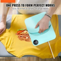 Ultraljudstvätt-Värmepress 12 x 10 i bärbar, enkel press, sublimeringsöverföring, DIY T-shirt, hög värme och precision