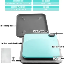 Ultraljudstvätt-Värmepress 12 x 10 i bärbar, enkel press, sublimeringsöverföring, DIY T-shirt, hög värme och precision