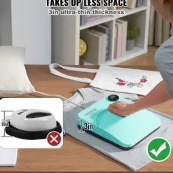 Värmepress 22,9x22,9 cm Mintgrön, sublimering överföringsenhet