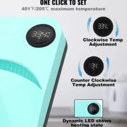 Värmepress 22,9x22,9 cm Mintgrön, sublimering överföringsenhet