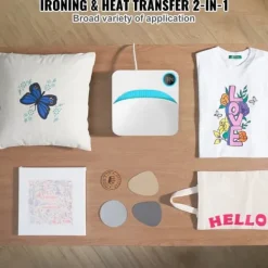 Värmepress 9x9 Portable Easy Press, Sublimeringsöverföringsskrivare för DIY T-shirt, kompakt och enkel att använda