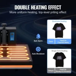 Värmepressmaskin 16 x 20, Sublimeringsöverföringsskrivare för DIY T-shirt, snabbt värme, digital temperaturkontroll