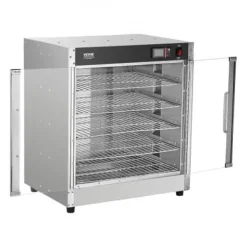 Matuppvärmare-Värmeskåp för mat, 5 nivåer rostfritt stål, justerbara hyllor, förvaring