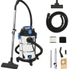 vidaXL Våt- och torrdammsugare 1200 W 30 L silver
