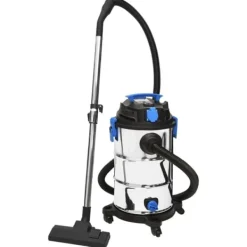 vidaXL Våt- och torrdammsugare 1200 W 30 L silver