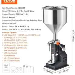 Dryckesautomater-Vätskefyllningsmaskin, manuell drift, droppsäker design,5-100ml