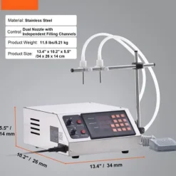 Dryckesautomater-Vätskepåfyllningsmaskin, 30-4000 ml kapacitet, automatisk flaskfyllare för mjölk, vatten, vin, sojasås m.m.