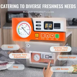 260W 100 Kpa kammarvakuumförslutare för mat, kött och marinader, vakuumförpackningsmaskin för kök, lätt att använda