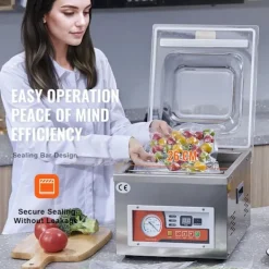 260W 100 Kpa kammarvakuumförslutare för mat, kött och marinader, vakuumförpackningsmaskin för kök, lätt att använda