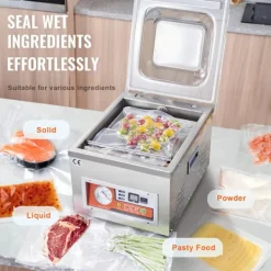 260W 100 Kpa kammarvakuumförslutare för mat, kött och marinader, vakuumförpackningsmaskin för kök, lätt att använda