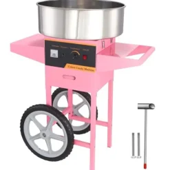 Maskiner För Spunnet Socker-1050W elektrisk sockervaddsmaskin med vagn för olika fester, lämplig för de flesta sorters socker, hög säkerhet, lätt att manövrera