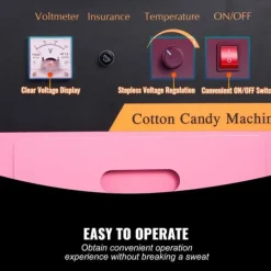 Maskiner För Spunnet Socker-1050W elektrisk sockervaddsmaskin med vagn för olika fester, lämplig för de flesta sorters socker, hög säkerhet, lätt att manövrera