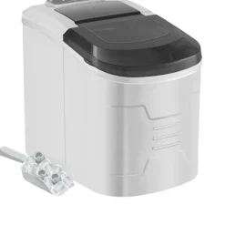 112W 12kg bärbar elektrisk ismaskin med kortfattad kontroll, snabb istillverkning, justerbara stora eller små isbitar, hänsynsfull design