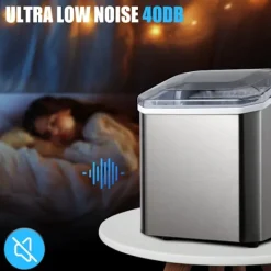 110W 12kg/24 timmar stationär helautomatisk kulformad ismaskin för hushåll med automatisk rengöringsfunktion