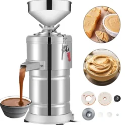 Matkvarnar-1100W 15kg/H effektiv elektrisk jordnötssmörmaskin, justerbar malningsfinhet, hänsynsfulla detaljer, flera användningsområden