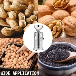 Matkvarnar-1100W 15kg/H effektiv elektrisk jordnötssmörmaskin, justerbar malningsfinhet, hänsynsfulla detaljer, flera användningsområden