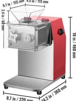 850W 250kg/H 7mm skärtjocklek kommersiell elektrisk köttskärare, hög effektivitet, låg ljudnivå, lätt att rengöra, hög tillämpbarhet