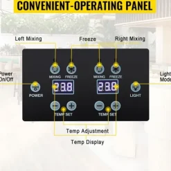 380W kommersiell slushmaskin med 2x2,5 L tank, bekväm manöverpanel, snabb kylning, användarvänlig design, bred applikation