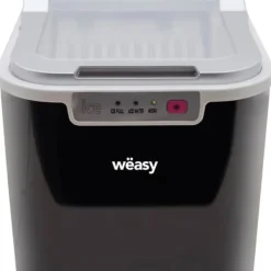 WEASY Ismaskin - KW12 - Upp till 12 kg isbitar per dag - 7 till 12 minuters produktion - Svart