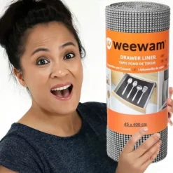 Låd- & Hyllpapper & -Plast-WEEWAM Kökslådans bottenrulle, halkfri Icke-häftande skyddsmatta för lådskåp Hylla Skåp 30 x 600 cm