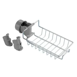 Wenko - Duschkorg i stål Meis - L. 23 x H. 7 cm - Blank silver