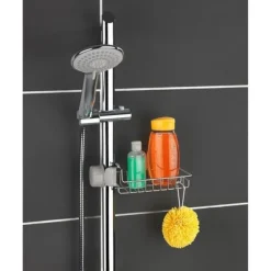 Wenko - Duschkorg i stål Meis - L. 23 x H. 7 cm - Blank silver