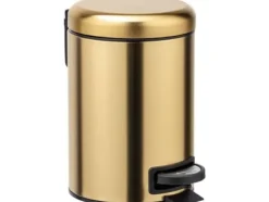 Soptunnor & Papperskorgar-Wenko pedal papperskorg 3L guld (50764)