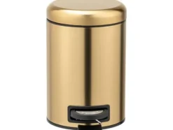 Soptunnor & Papperskorgar-Wenko pedal papperskorg 3L guld (50764)