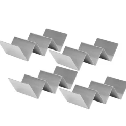 W-formad tacohållare i rostfritt stål för restauranger och matsalar