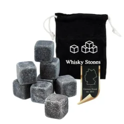Whiskeystenar återanvändbara isbitar i rostfritt stål med förvaringslåda som passar perfekt för whisky kylstenar kylbitar