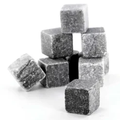 Whiskystenar - Vin och mottagningar - Set om 9 - Kyl utan att späda ut - Färg Grå - Sten