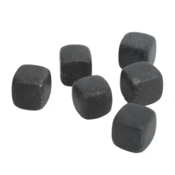 Whiskystenar-Whiskystenuppsättning - GOTOTOP - Basalt - Förvaringspåse - Snabb kylning - Grå färg