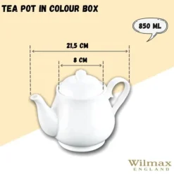 Wilmax teekanna 850 ml av porslin med inbyggd filter