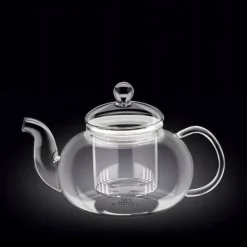 WILMAX Tekanna Glas 1200 ml – Stor Värmetålig Tebryggare med Glasfilter | Presentförpackning