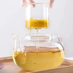 Kaffe- & Tekannor-Wilmax tekanna i glas 620 ml med glasfilter, spissäker