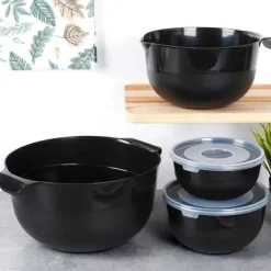 4x Köksblandning Mixning Vispa Förvaringsskål Set